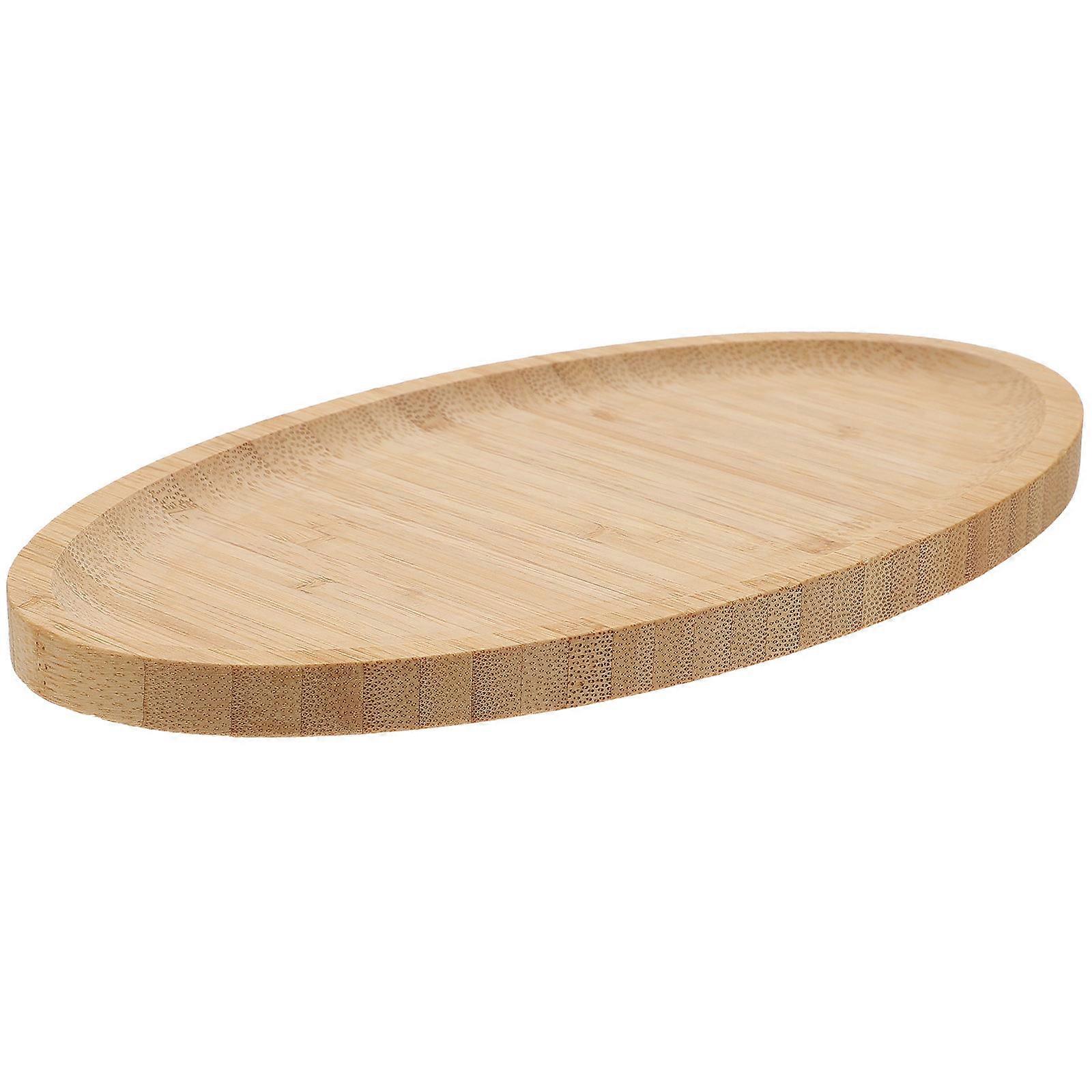 Wooden Serving Tray Fruit Tray for Storage Use 5Pcs Elegant Kitchen Storage Plate