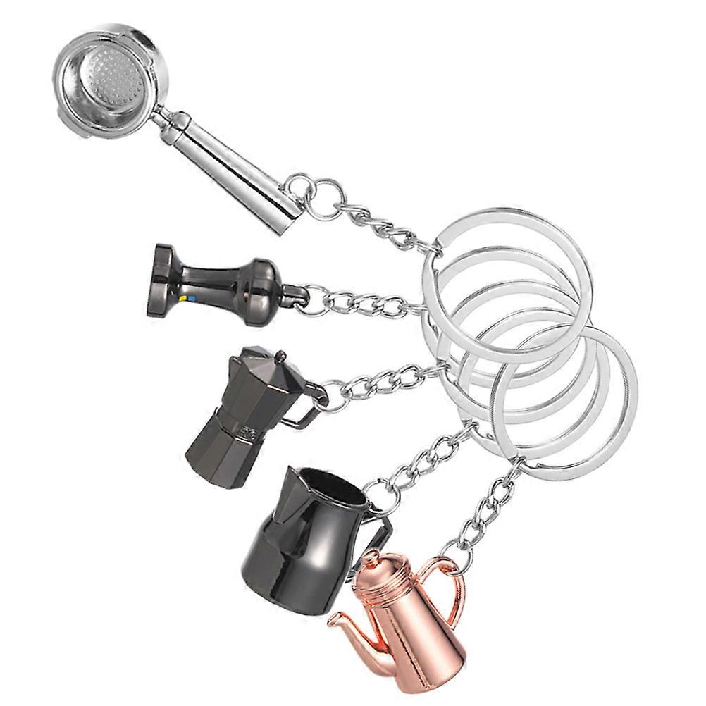 Zinc Alloy Suspending Bag Ornament for Decoration 25Pcs Cute Coffee Keychain