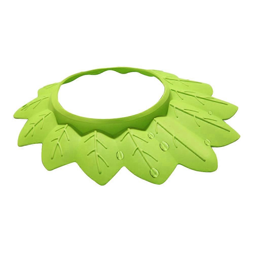 Infant Bathing Cap Green Adjustable Eva Leaf Design for Baby 3Pcs