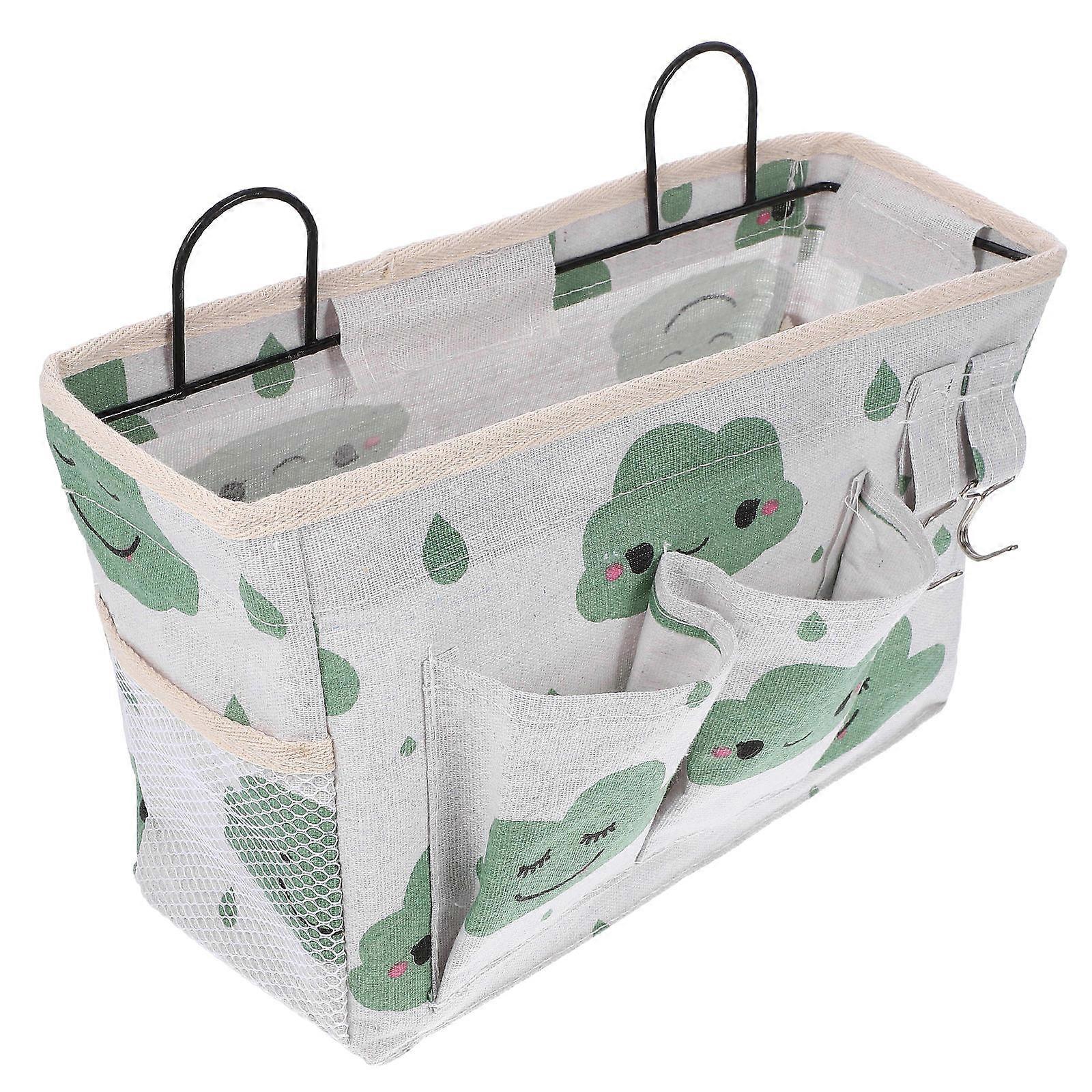 Bedside Hanging Organizer Storage Bag for 3Pcs Multifunction Green
