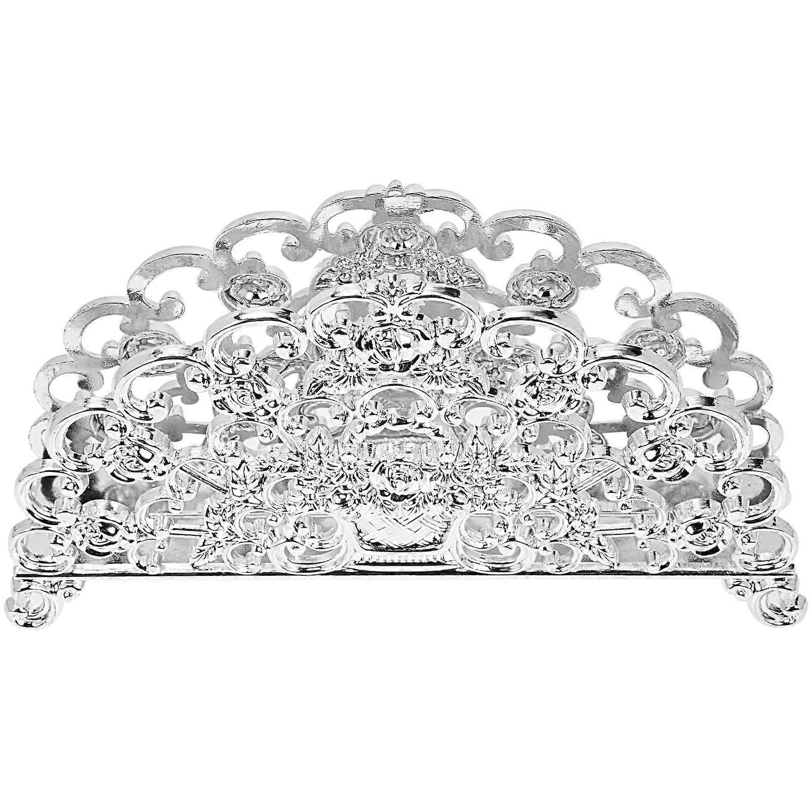 Serviettholder i sølvsinklegering til kjøkkenbord, 5 stk. serviettstativ