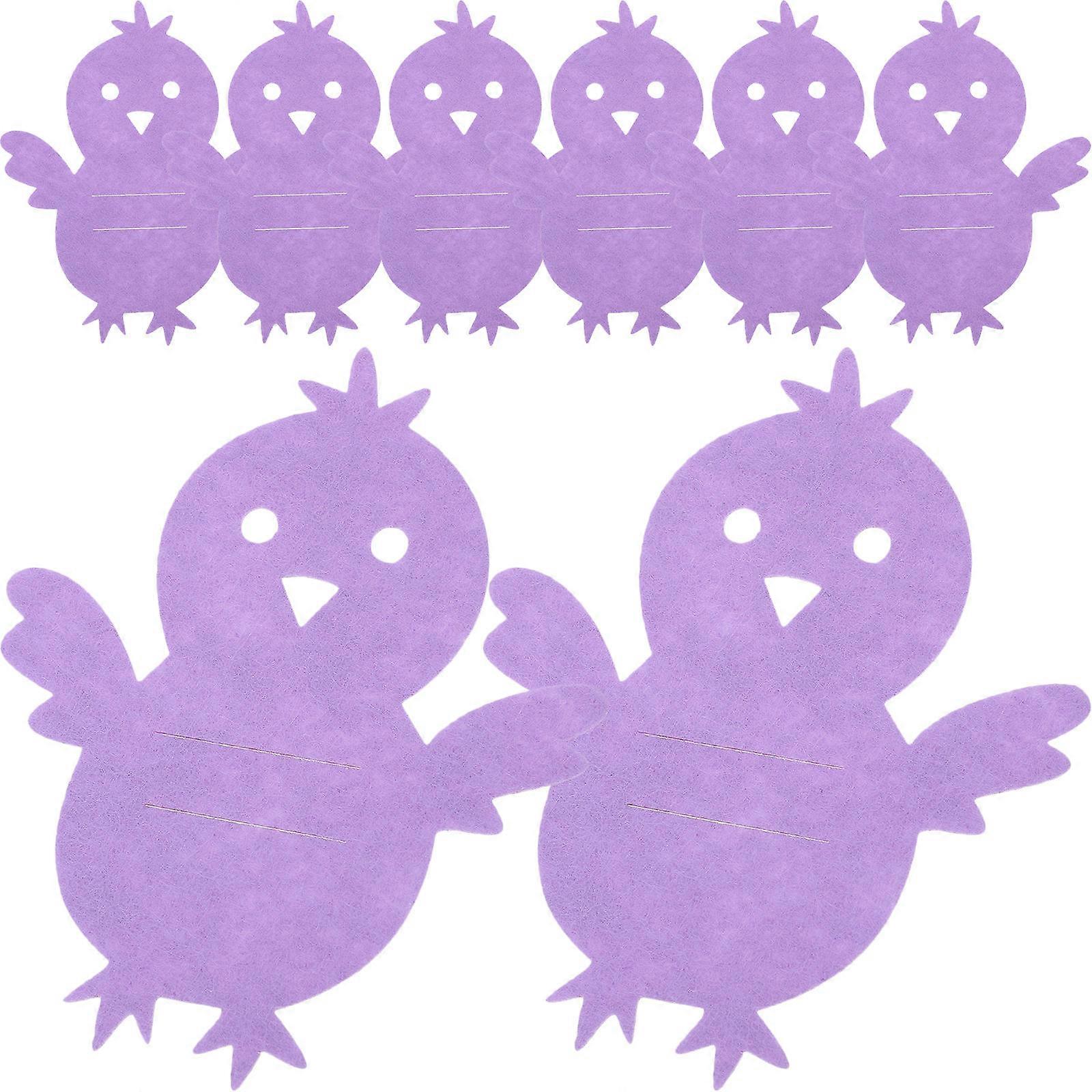 Cute Chicken-Shaped Cutlery Holders Table Decoration for Easter Event and Dinner Party in Purple Color 24Pcs