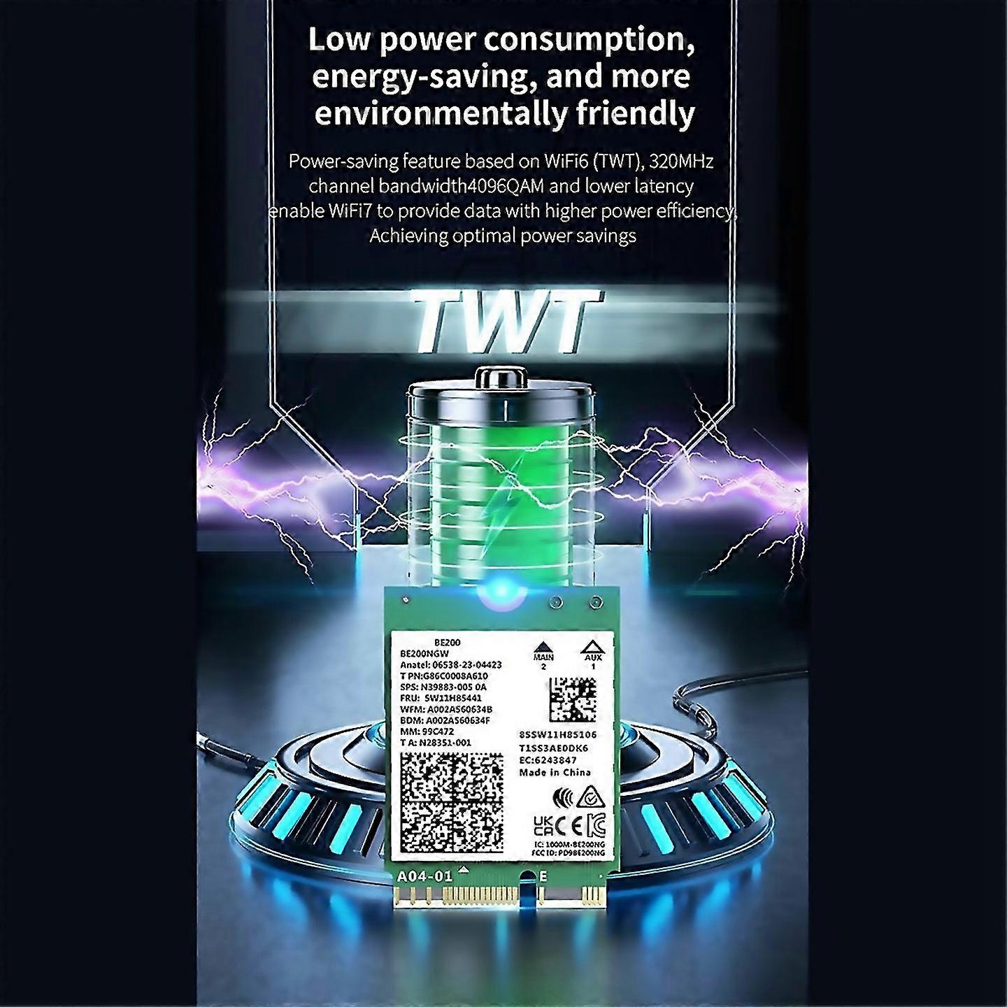 For Wifi 7 Be200 Network Card Bluetooth 54 Tri