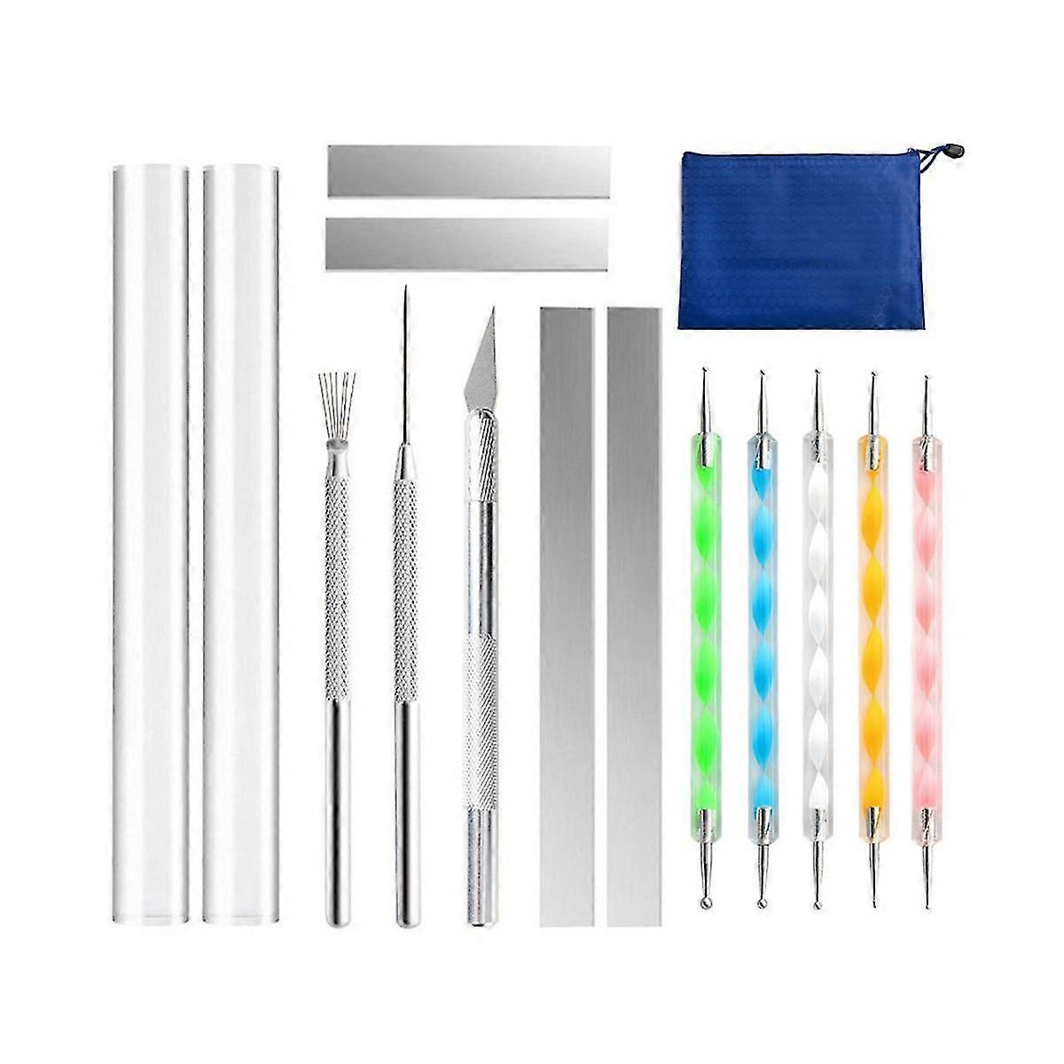 15 πολυμερές πηλό εργαλεία ακρυλικό κύλινδρο πηλό κυλώντας πτερύγιο ιστών λεπίδα ιστών γλυπτική σκουλαρίκι που κατασκευάζει το κιτ Εβραίος