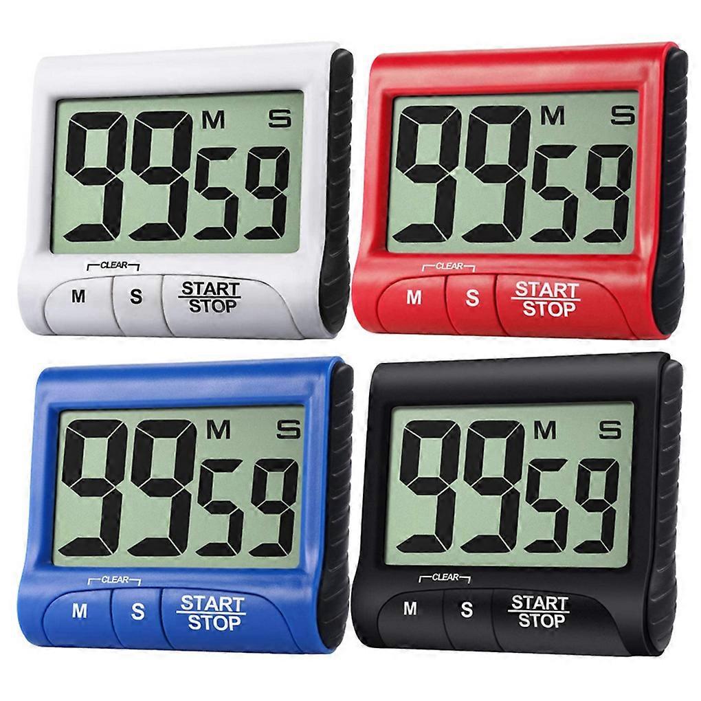 4 Pieces Kitchen Timer Digital Kitchen Cooking Timers Visual Timer Magnetic Clock for Cooking Digital Timer Digital
