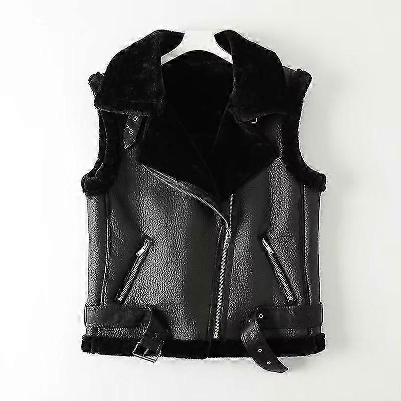 2023 Efterår og vinter Kvinders Casual Pels Integreret Reversbælte Dekoreret Vendbar Vest