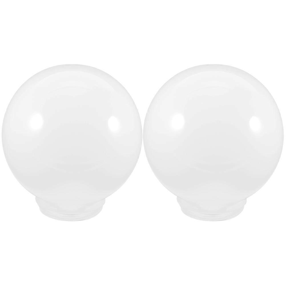 Outdoor Lamp Shade Acrylic Lamp Post Globe with 4Pcs Replacement