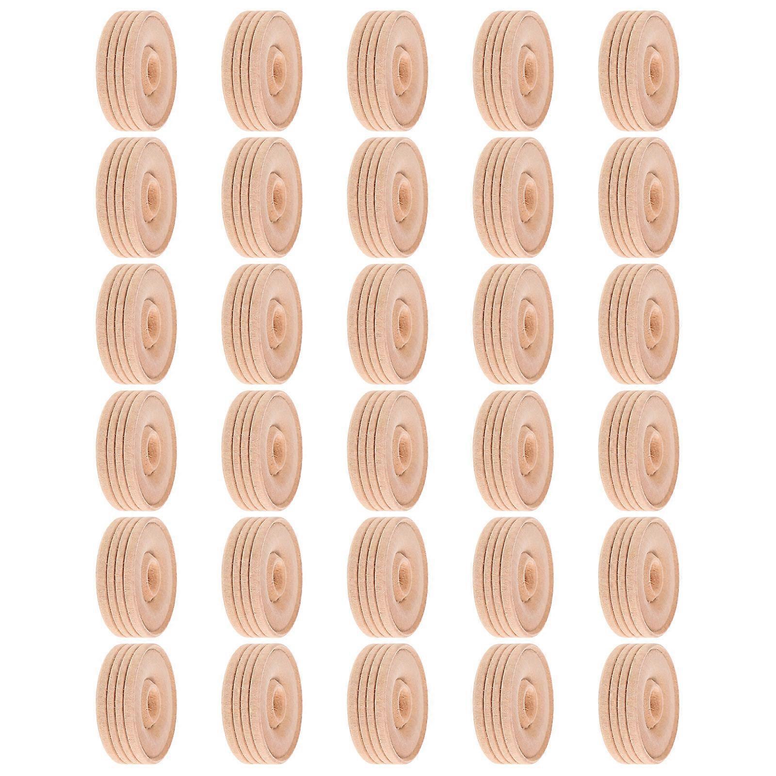 Smooth Surface Wooden Wheels 150 Pcs Perfect For Model Building And Toy Making Projects Unfinished Beige