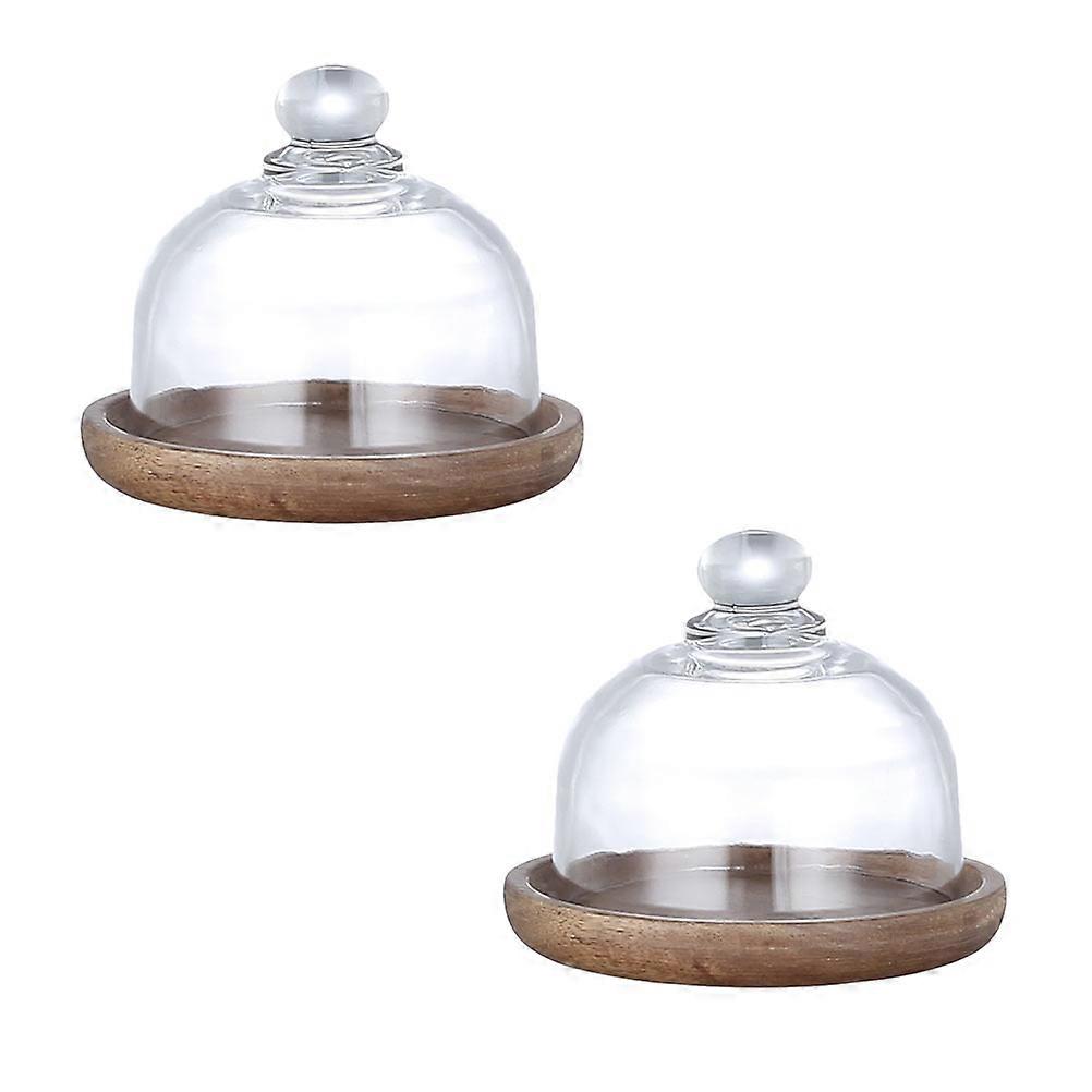 Cake Plate Mini Bread Storage Tray for Storage 6Sets Coffee Color