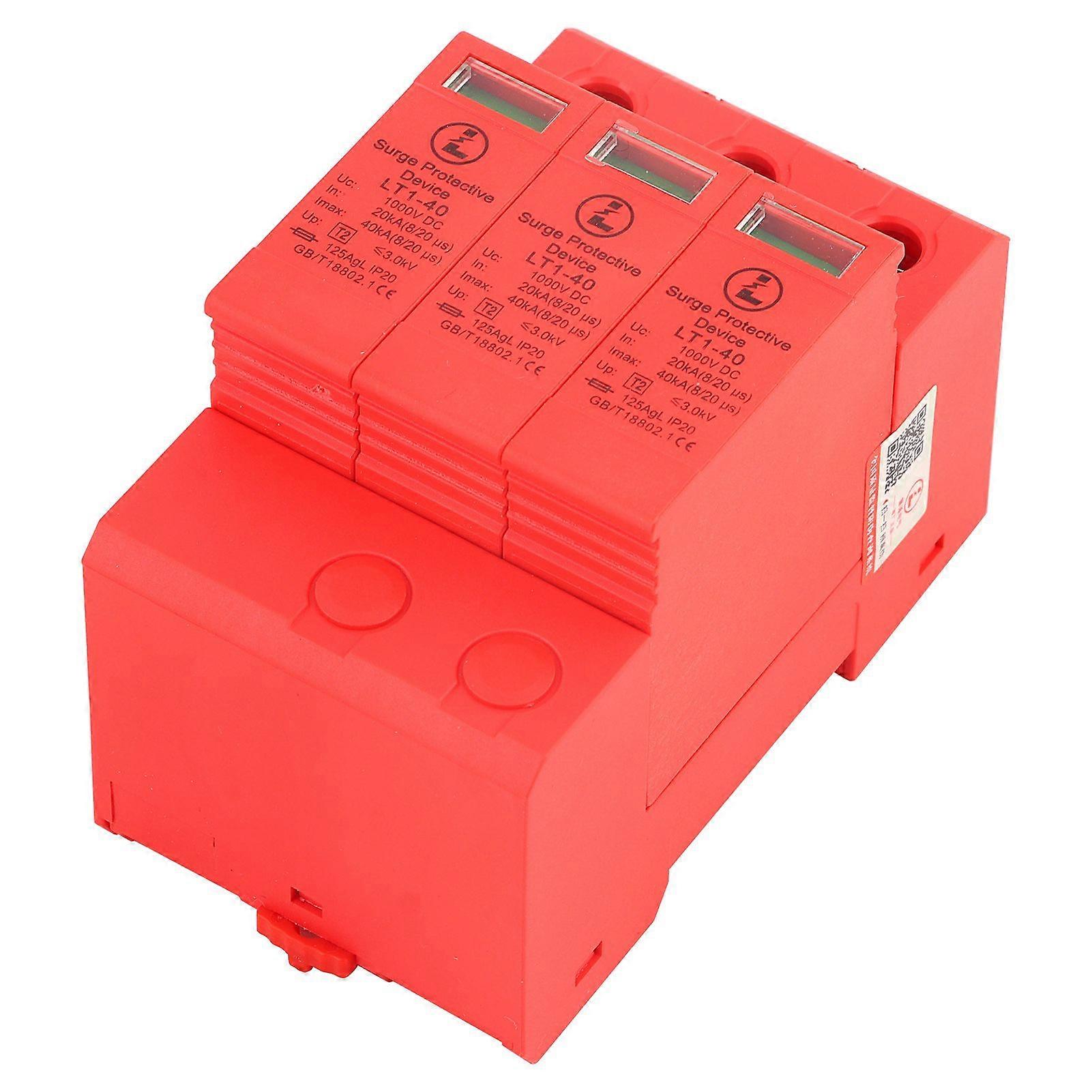 3P 3.0KV DC Power Surge Protector Arrester Device for Lightning Protection (3P40KA)