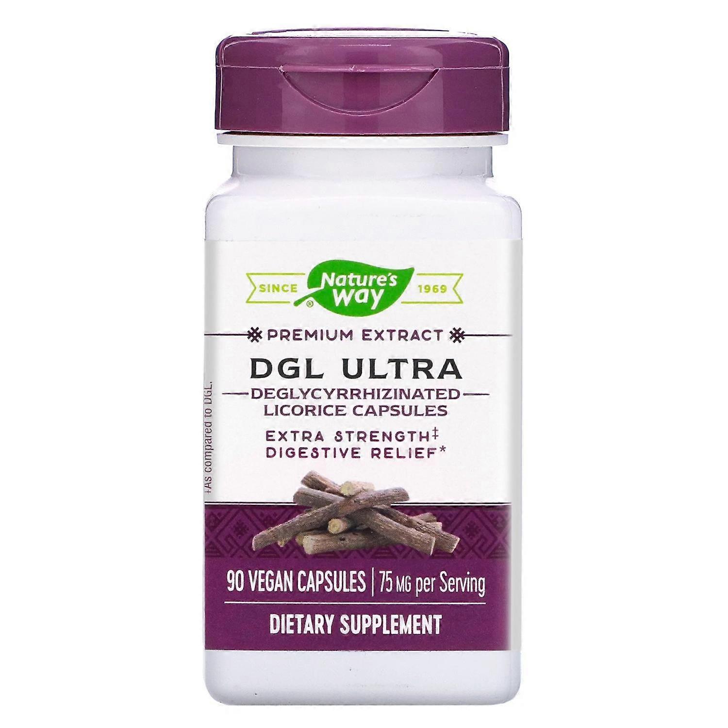 Nature's Way, DGL Ultra, 75 mg, 90 Vegan Capsules