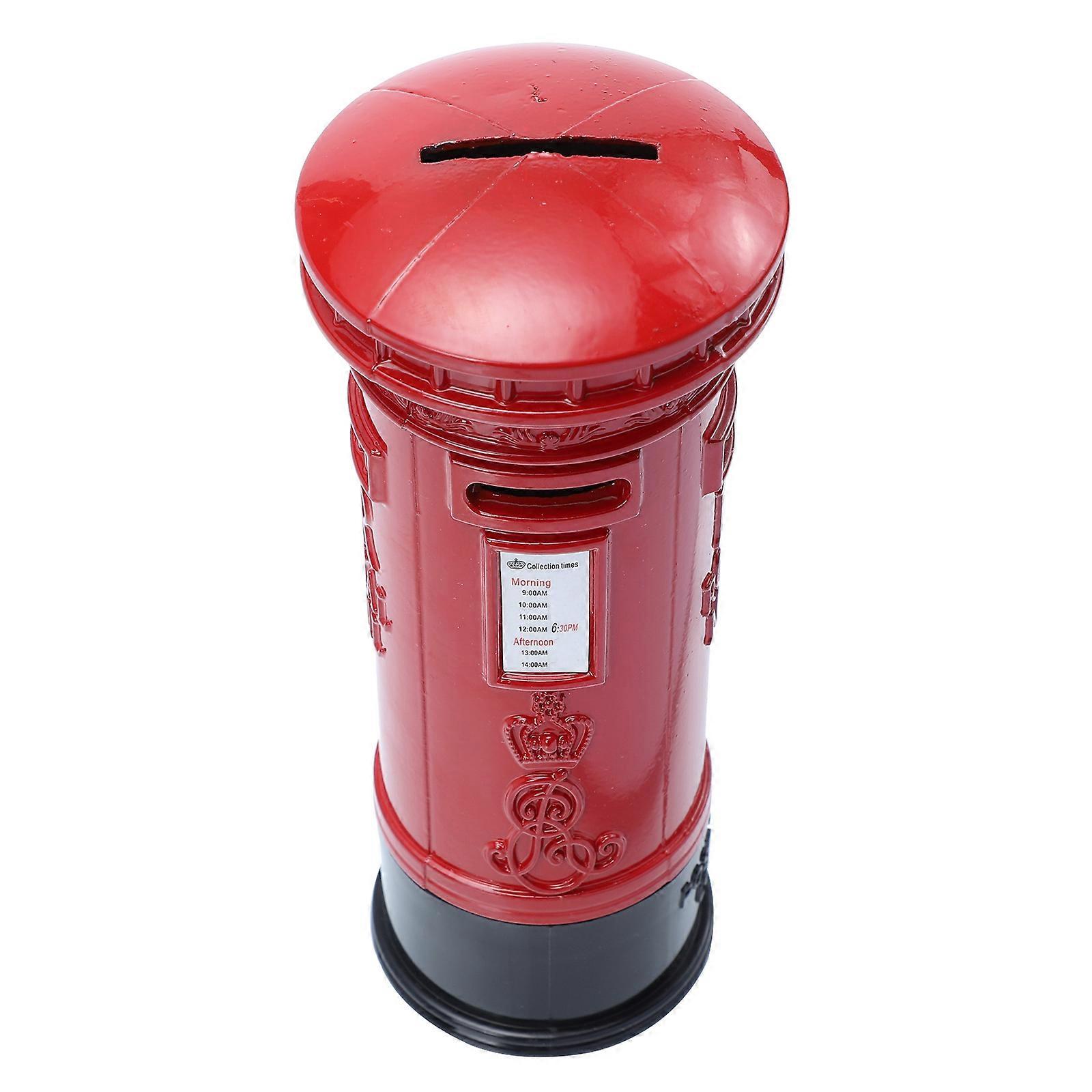 Retrotyylikäs lasten sisustuselementti, 2 kpl punarautaa, säästöpossu