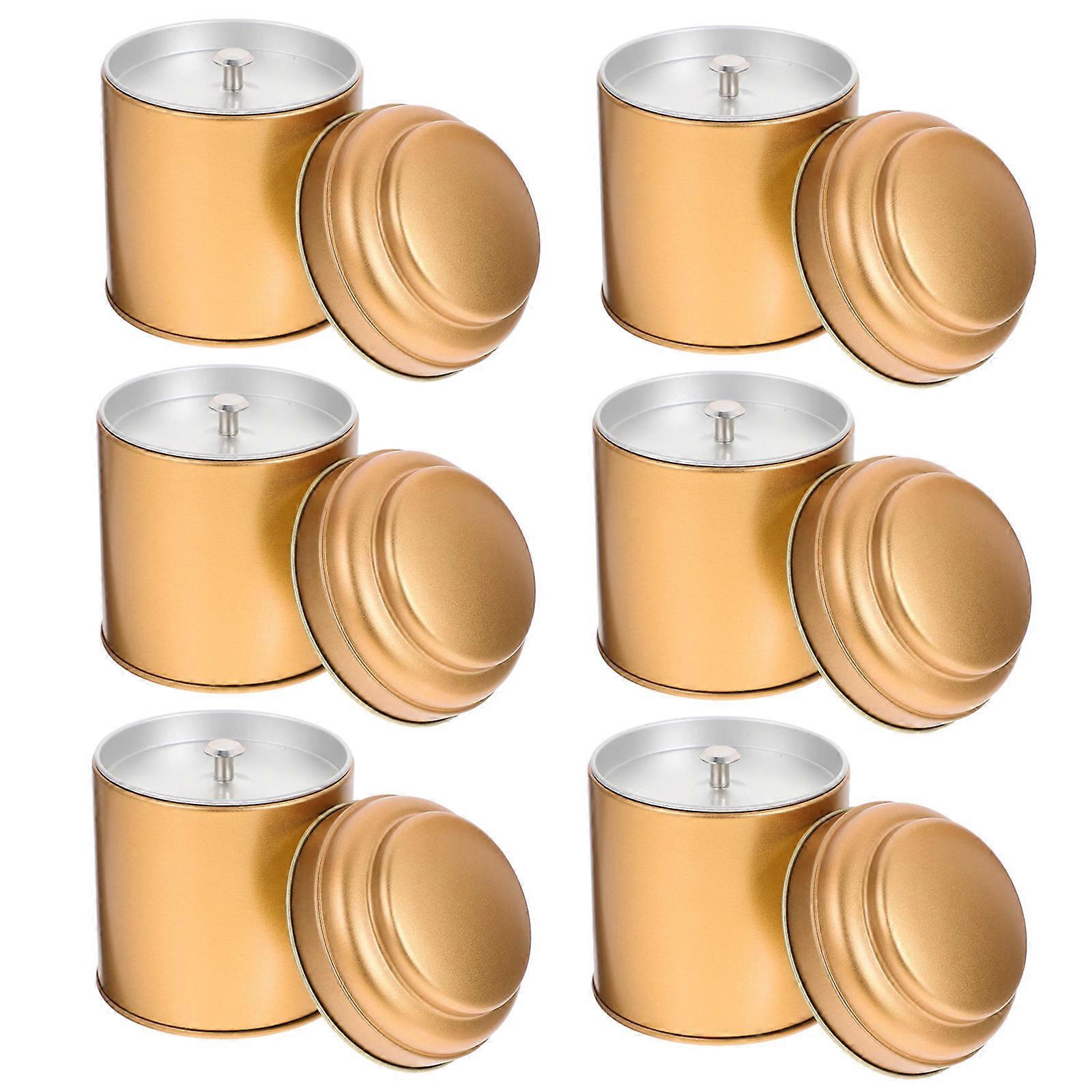Double Lids 12 Pcs Cylindrical Canister For Loose Leaf Tea And Candy Leak-Proof Storage Container