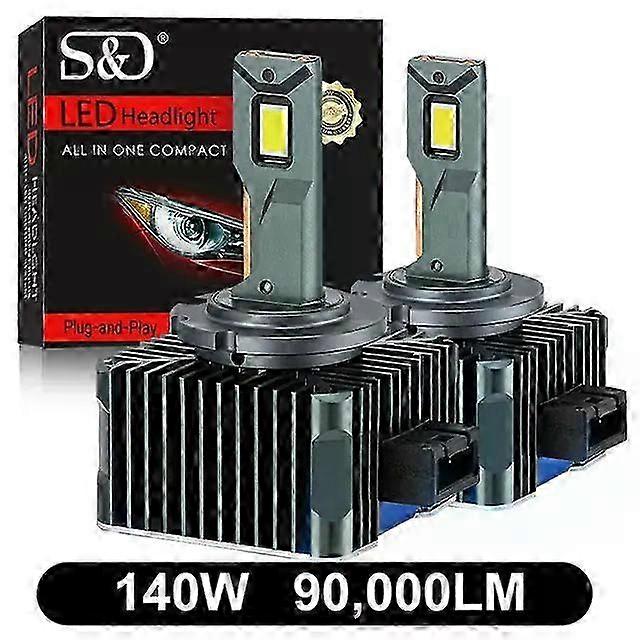 90000LM D3S LED D1S D2S D4S D5S D8S 140W frontlykter HID D1R D2R D3R D4R D5R D8R pære Canbus billys bil 6000K 12V 24V
