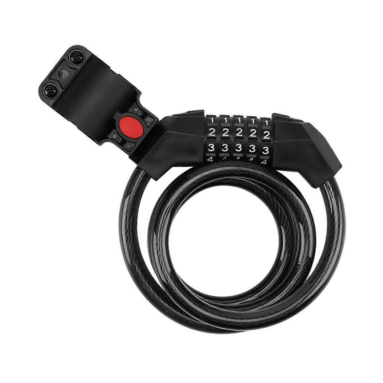 Bike Coded Lock Combination Security Lock With Rustproof Cable Durable Construction