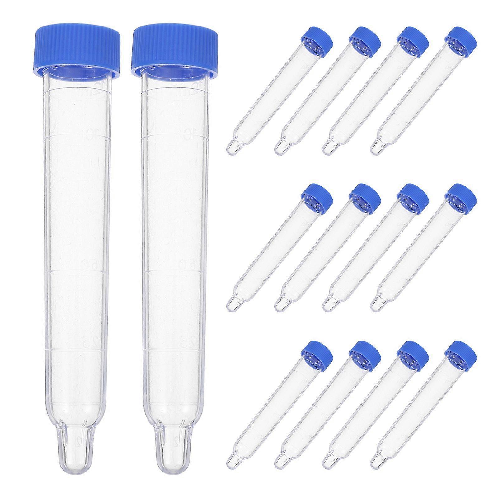 200PCS Plastic Urine Collection Test Tube with Screw Cap - Clear Urine Sample Storage Tube for Laboratory Testing Sample Vial