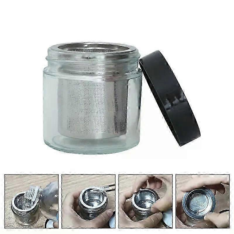 Diamond Washing Cup Gemstone Cleaning Glass Jar Bottle with Metal Sieve Alcohol Cleaner