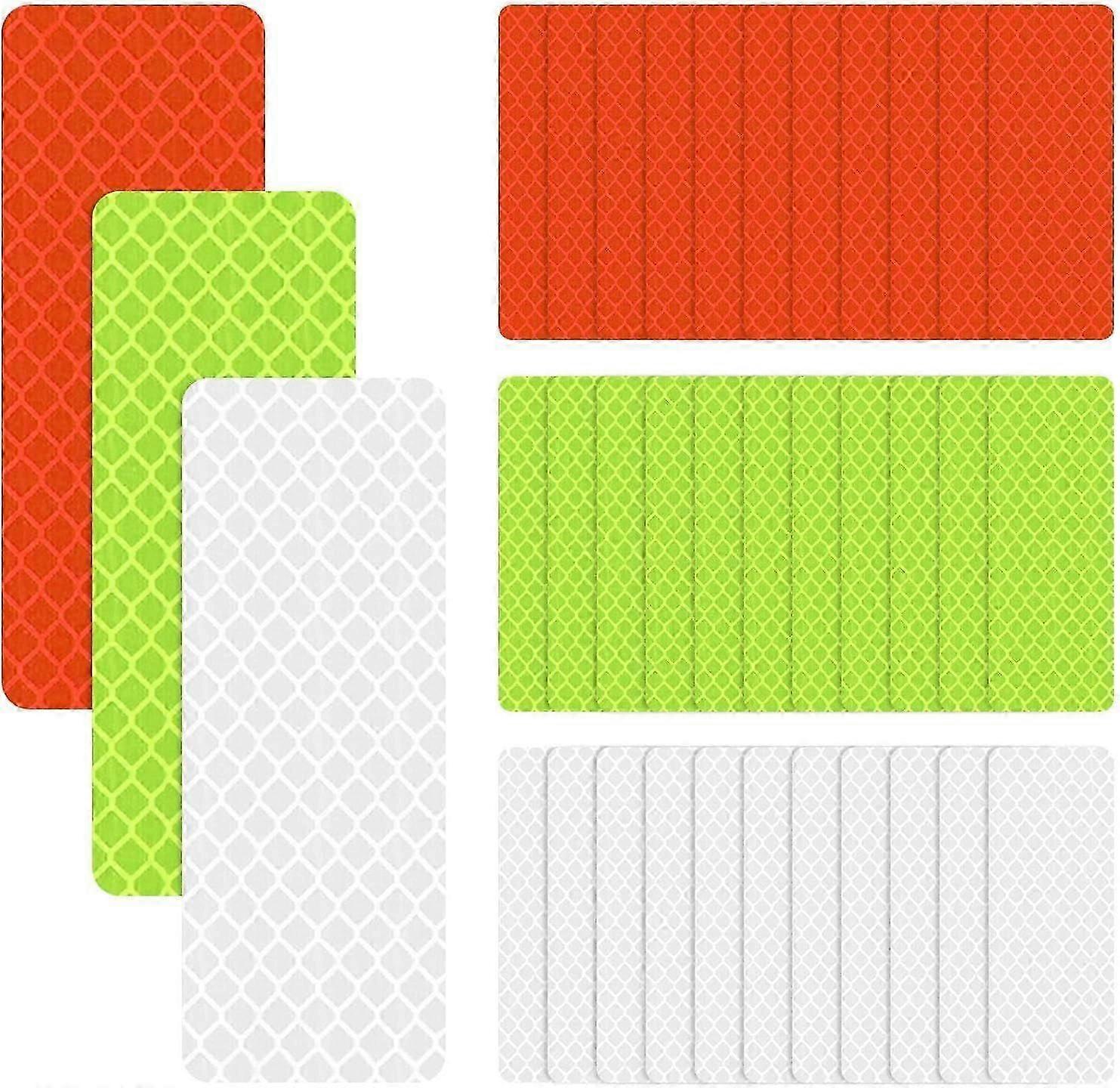 36 מדבקות בטיחות מחזירי אור דביקות אזהרה סרט מחזיר אור עמיד למים רצועות סרט מחזיר אור לרכב, אופניים, אופנועים, קסדות