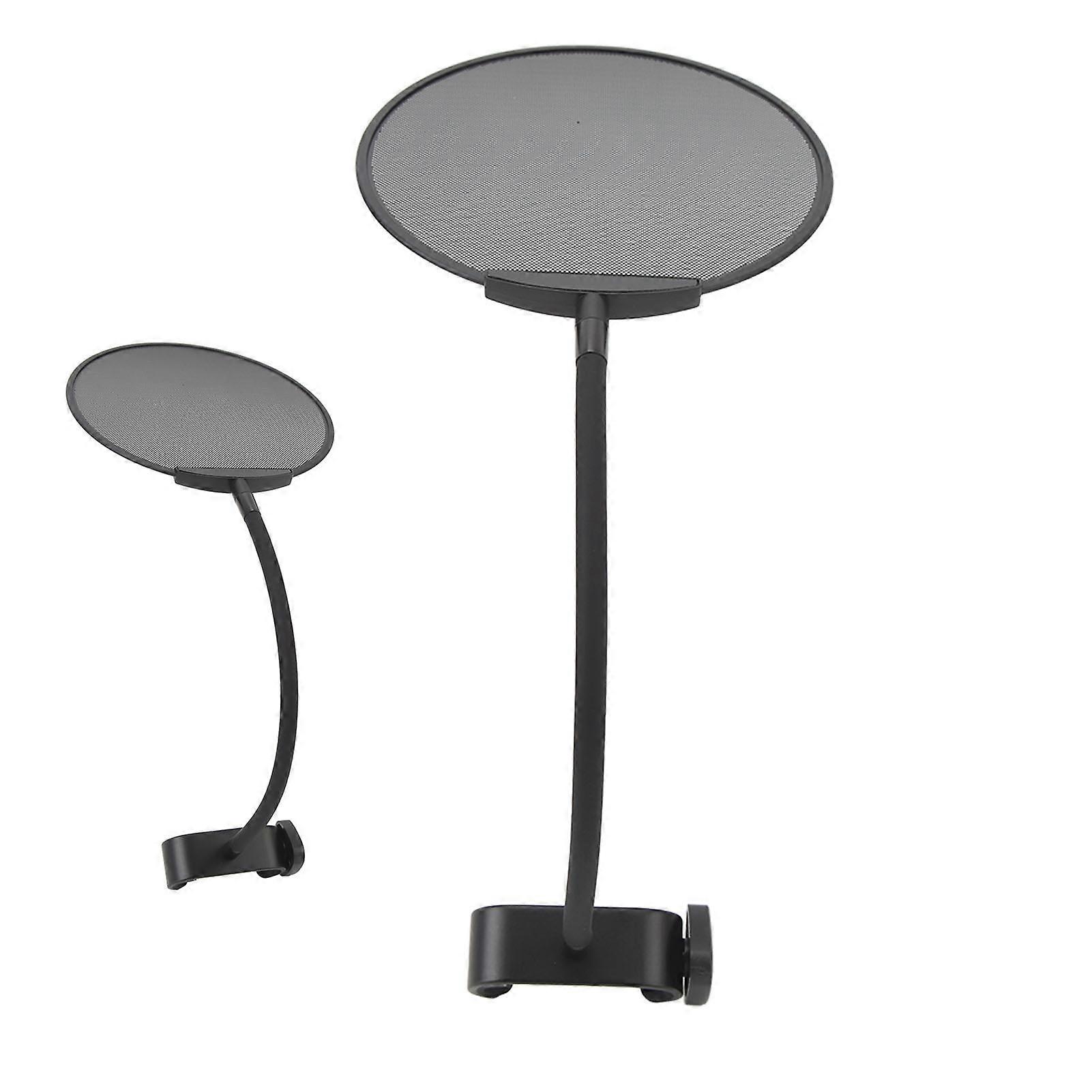 Microphone Pop Filter Foldable Microphone Anti Spray Mesh Mic Dual Layered Wind Pop Screen With A Flexible 360° Gooseneck Clip Stabilizing Arm PS 6 
