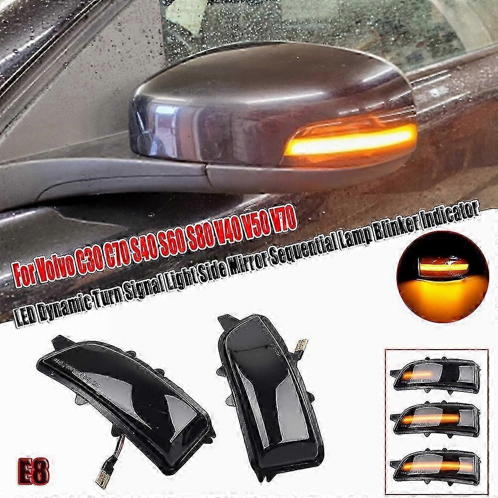 Pentru Volvo C30 C70 S40 V40 V50 V70 S60 Dynamic Blinker LED Turn Signal Side Mirror Blinker lumini auto Indicator Flasher 2005--2009