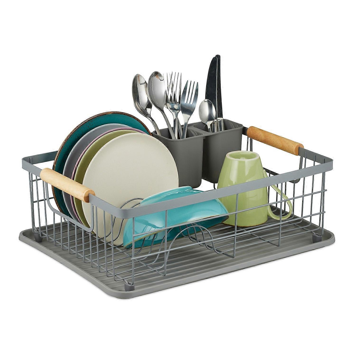 Diskställ med droppbricka och bestickhållare