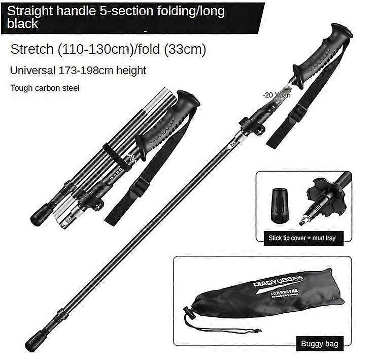 أعمدة المشي لمسافات طويلة من الألومنيوم قابلة للطي مع نظام قفل سريع ، قابل للطي ، تلسكوبي ، خفيف الوزن للغاية لرحلات كبار السن ، حقائب الظهر ، المشي لمسافات طويلة