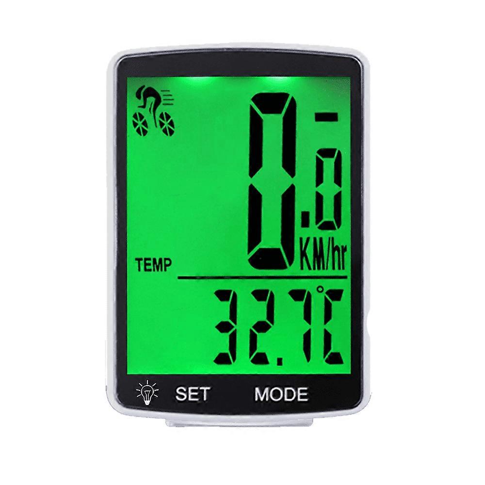 FlyFlise Wireless Bike Computer with LCD, Speedometer, Odometer, IPX6 Waterproof, Temperature Measurable, Stopwatch, Compatible with Mountain Bikes