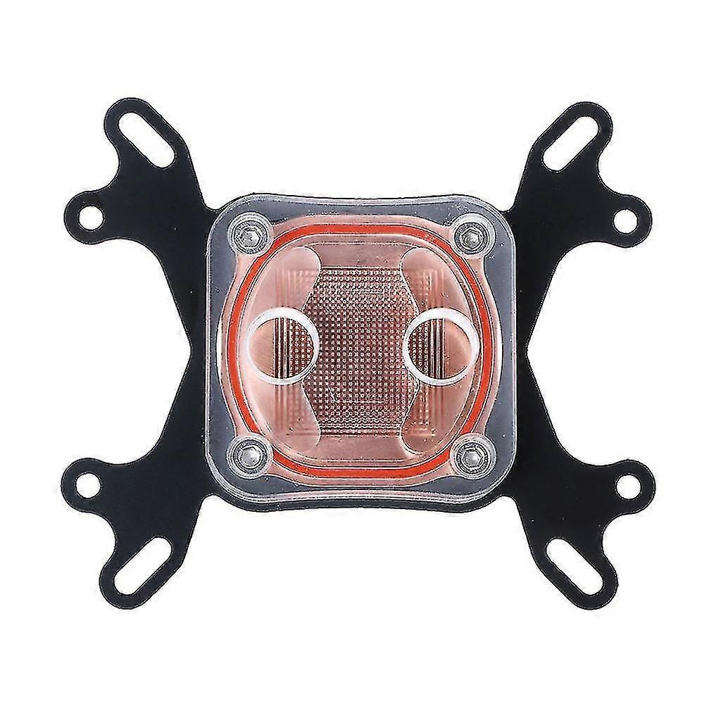Computer Cpu Water Cooler 50mm Transparent Cover Cooling Block For Amd Intel