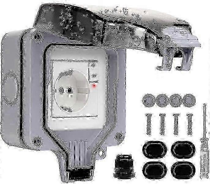 Waterproof Socket With Switch Control Lamp, Ip66 Flood Control Weatherproof