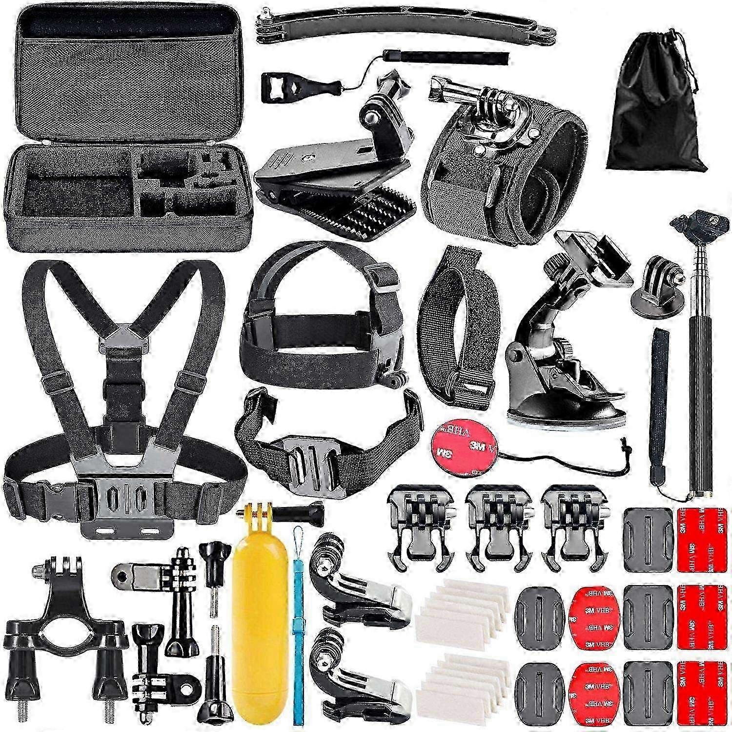 50-in-1 Action Camera Accessories Combo Kit with EVA Case - Compatible with WOLFANG GA420 Action Cam 4K 2025