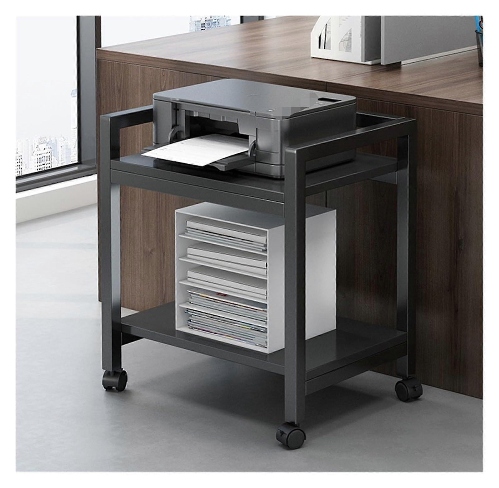 Mobile Printer Stand With Wheels, Adjustable Shelf, Rolling Printer Cart For Fax Machine