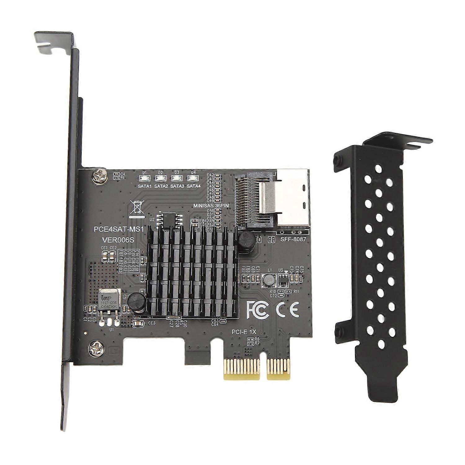 PCIe to SATA 3.0 Expansion Card 6Gbps MINI SAS36 PIN SFF 8087 Output PCIe SATA 3.0 Controller Card f