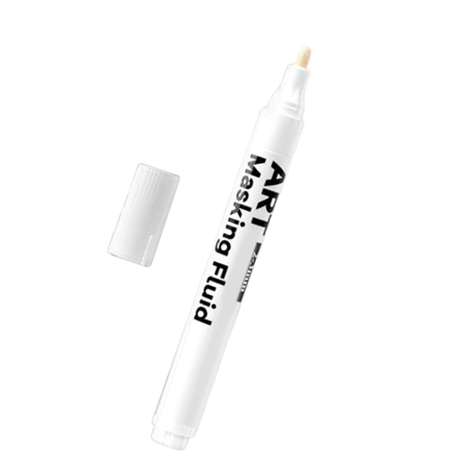 White Fluid Marker Pen Fast Drying for Watercolor Painting Artwork Highlighting 0.7mm Fine Tip 3.0mm Broad Tip Multicolor