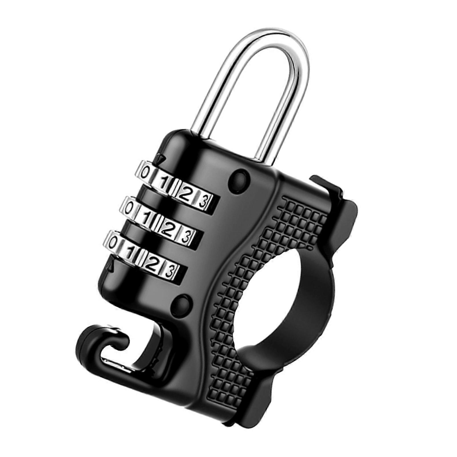 Secure Helmet Lock With Storage Hook For Motorcycle Scooter Electric Vehicle Quick Installation Weatherproof Material Multicolor