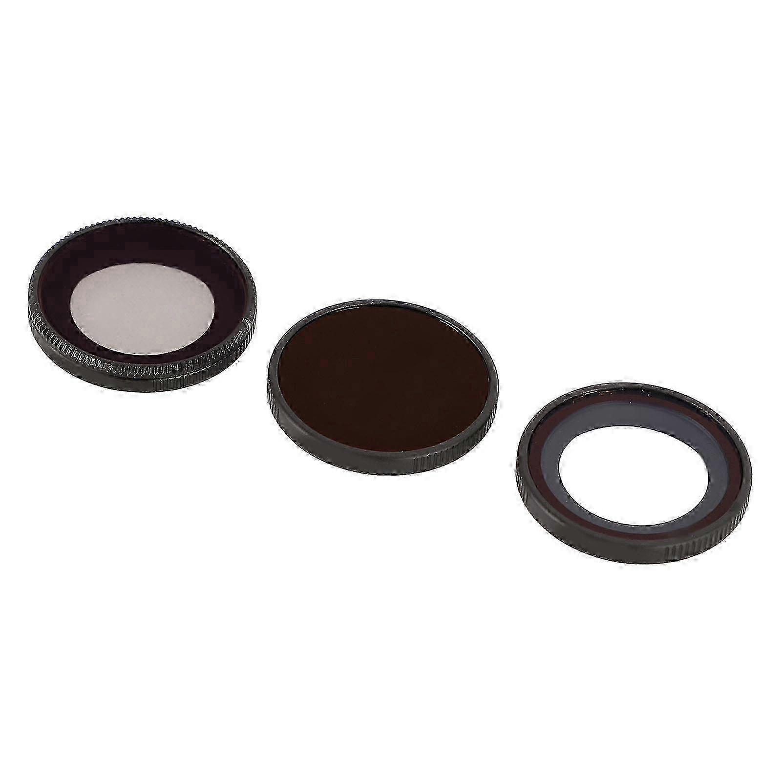3 in 1 UV CPL ND16 Filter Set Aluminum Frame Multi Layer Coating Optical Glass Lightweight Filter Set for Go3s Action Camera