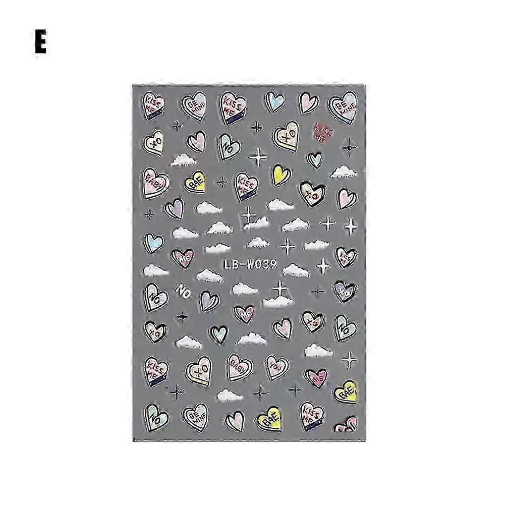 Unbrand Autocollants pour ongles avec arc français design micro sculpture