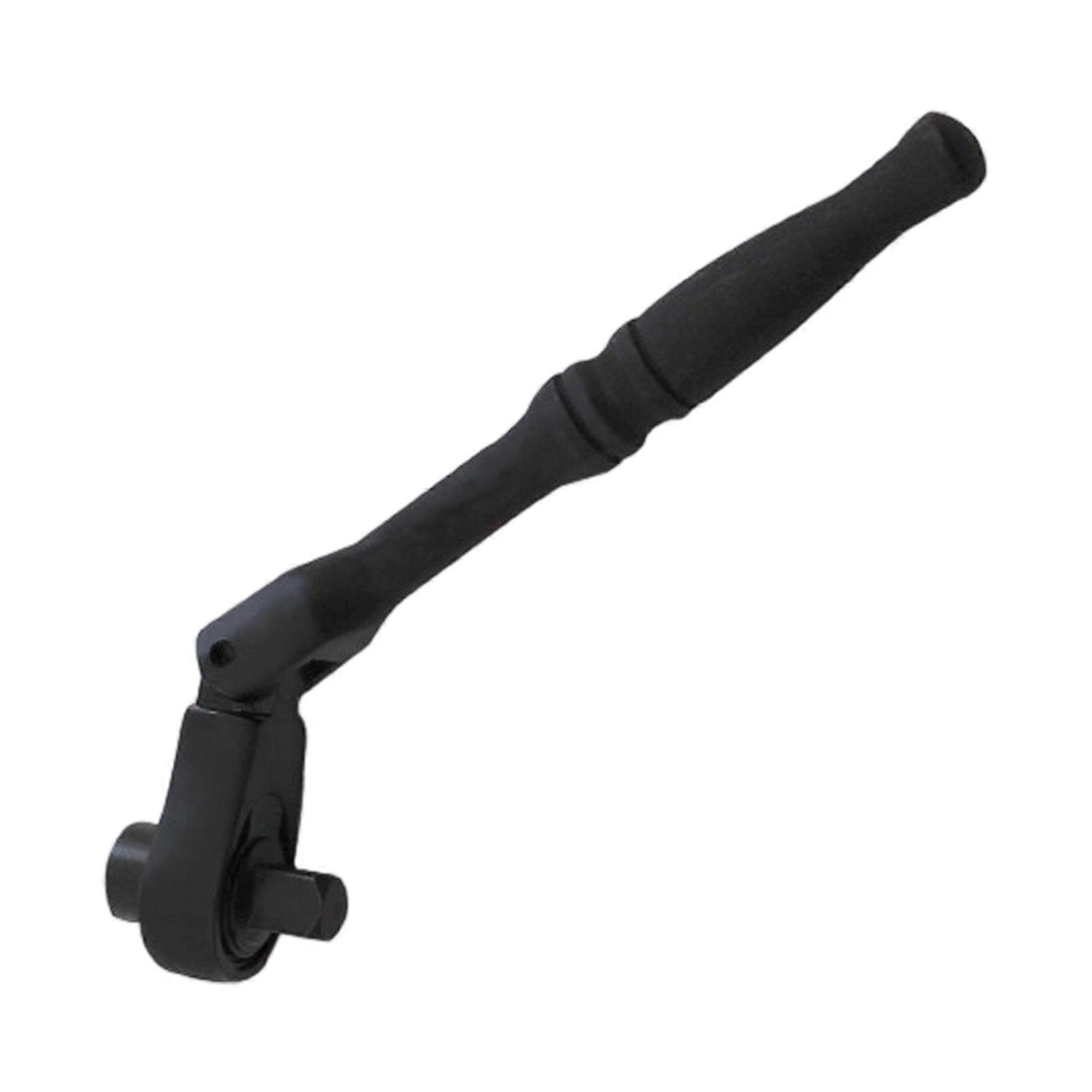 Compact 2 in 1 Ratcheting Wrench Spanner with Rotating Head and Multiple Socket Bit for Tight Space Home Car Maintenance Multicolor