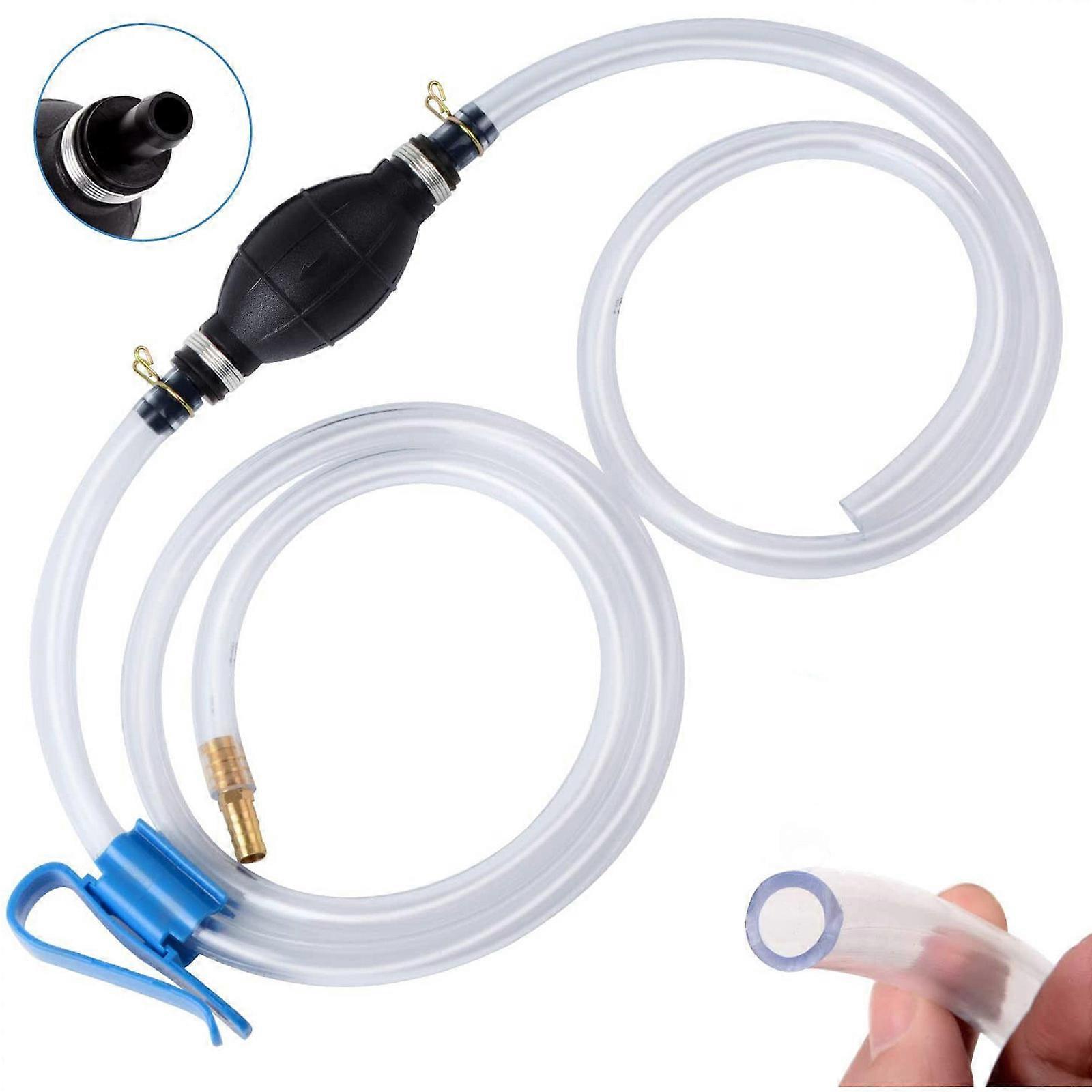 Siphon Hand Pump Manual Hand Pump for Gas Petrol Oil with Syphon Hose One Way High Flow Hand Pump Easy to Operate Multicolor