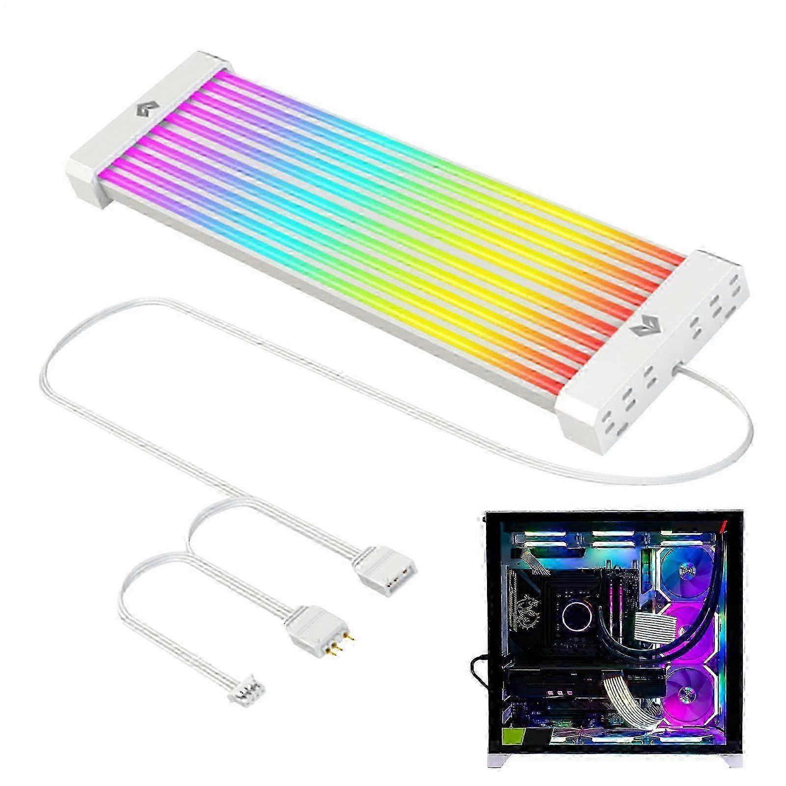 LED Strip Set for GPU, ARGB Extension Cable, 5V Diffuse Soft Silicone Tube