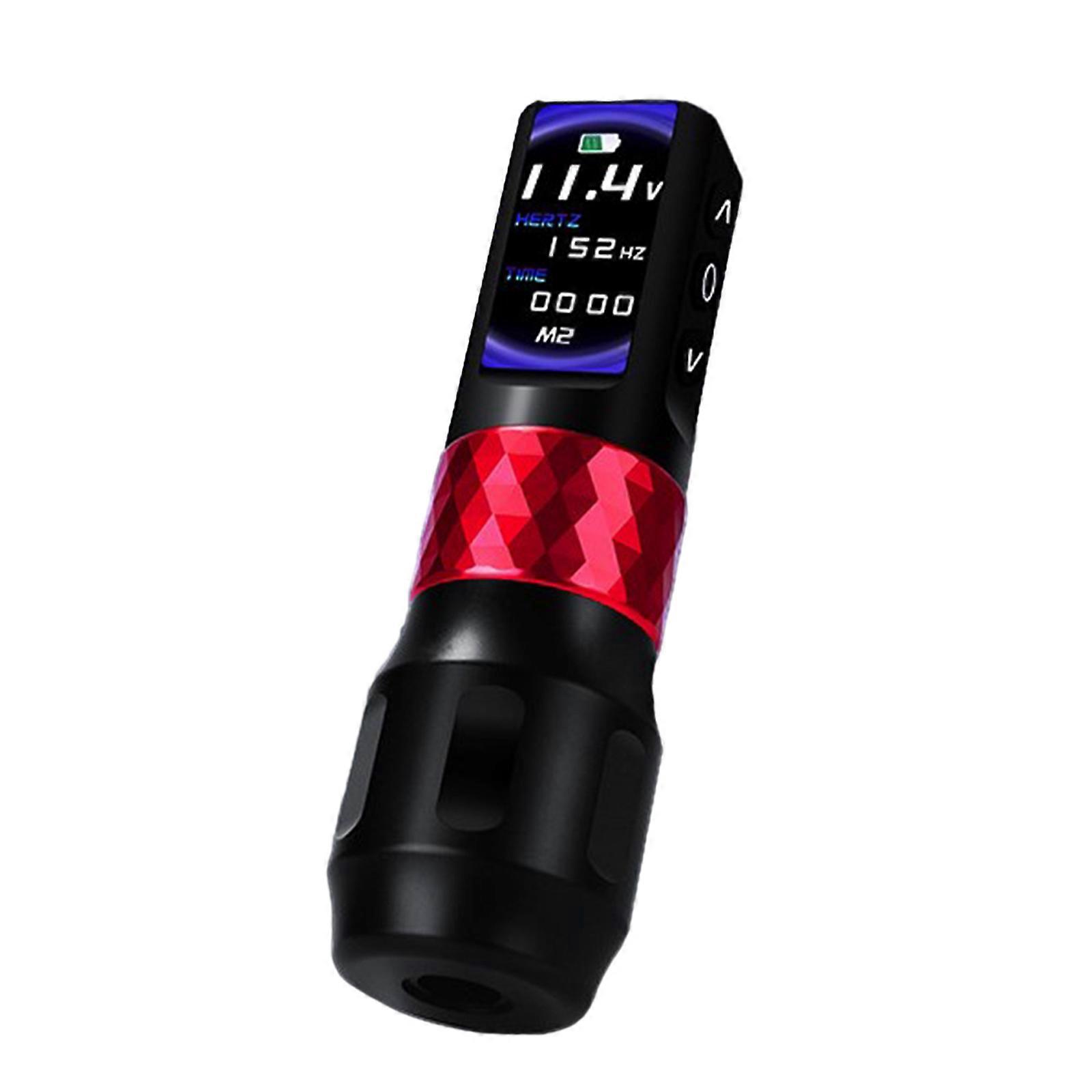Professional Wireless TattoosPen Fast Charging RotarysTattoo Machine Power Supply Digital Display for Body Arts Beginner  Red