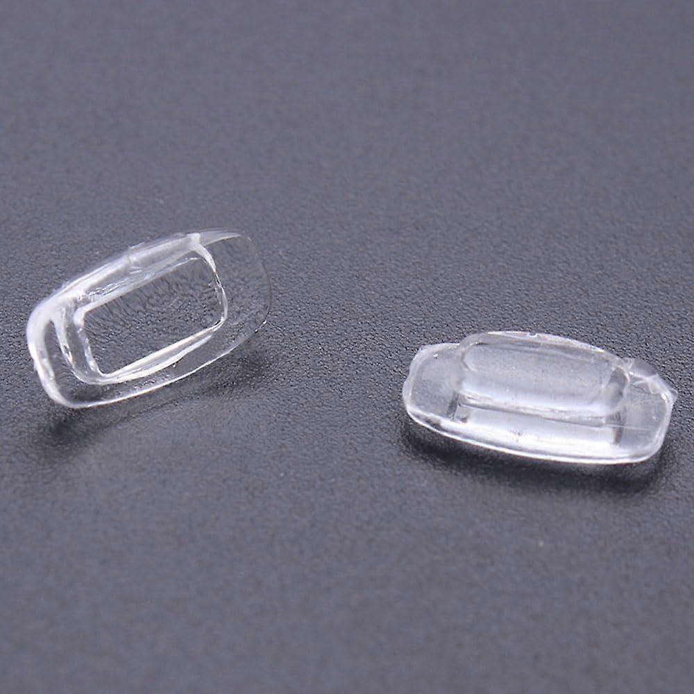Eyeglass Nose Pads 10.5mm 3Pairs Nose Pieces Replacement Square Rectangle Push Slide Slip in Silicone Nosepads for Eye Glasses Eyeglasses