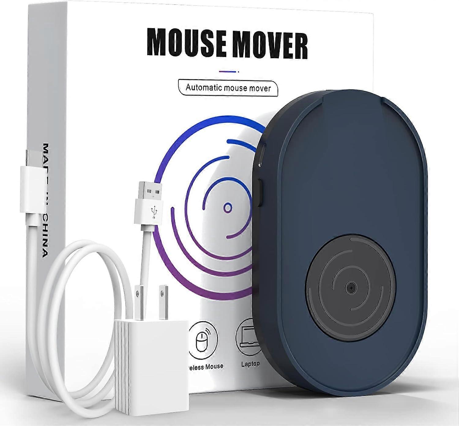 Mouse Jiggler, Undetectable Mouse Mover Device Wiggler Shaker with Drive Free USB Cable and 5V1A Adapter,