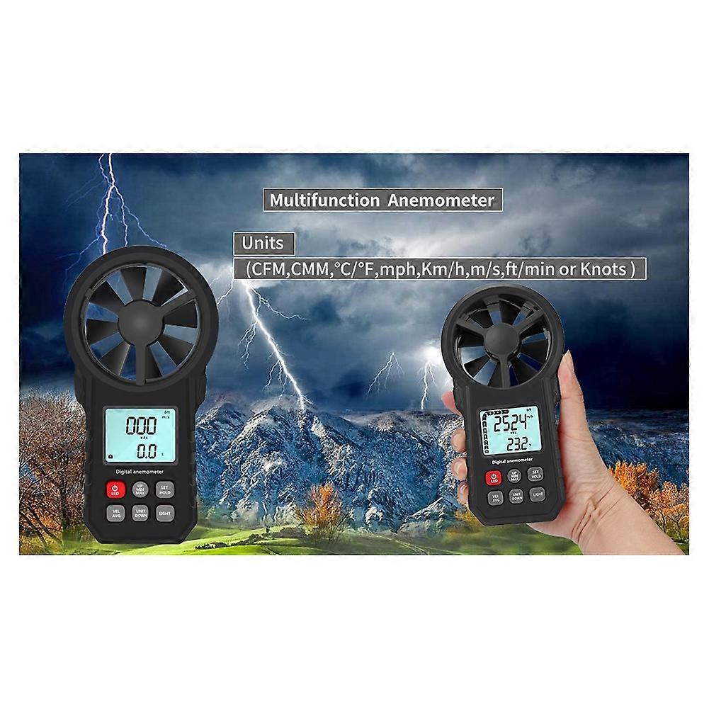 MS6252A Handheld Anemometer Rotatable Air Flow Rechargeable Anemometer
