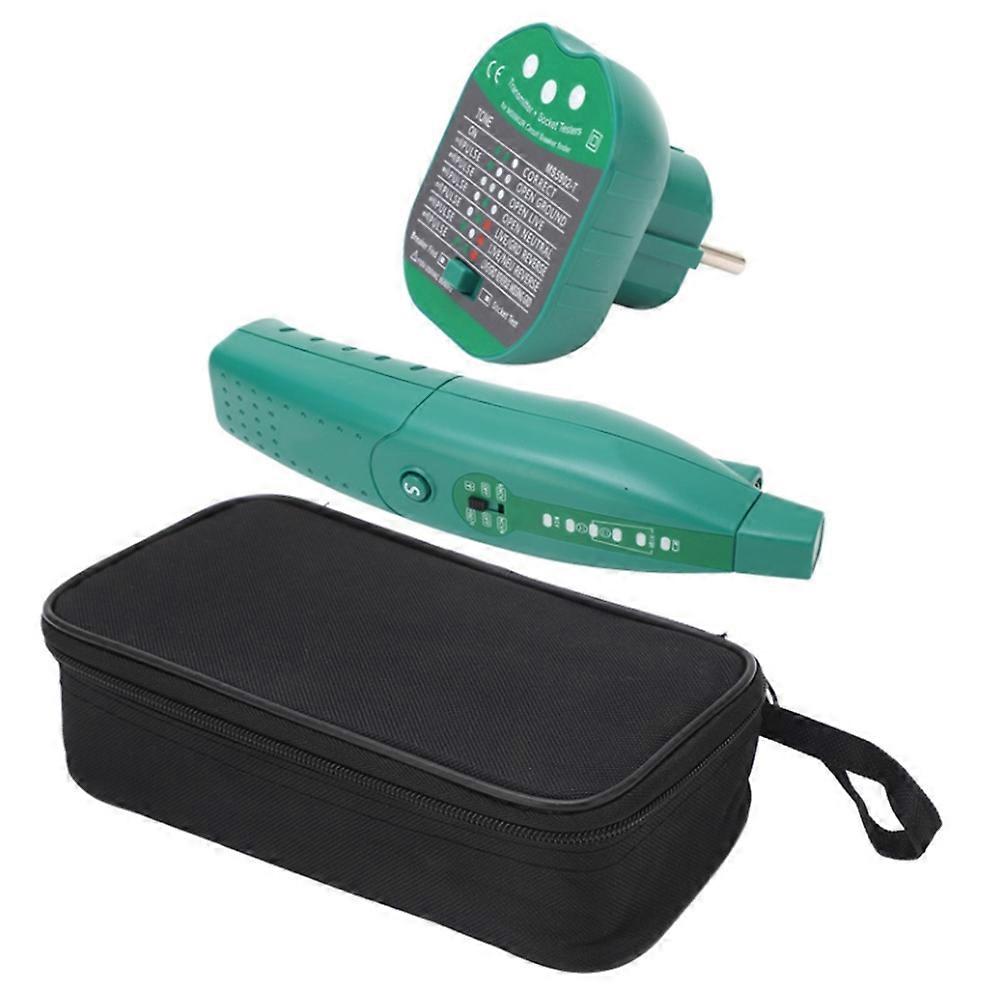 MS5902R Multi-Function Wall Detector Strong Power 220V Hidden Wire Breakpoint Finder Empty Socket Meter EU Plug