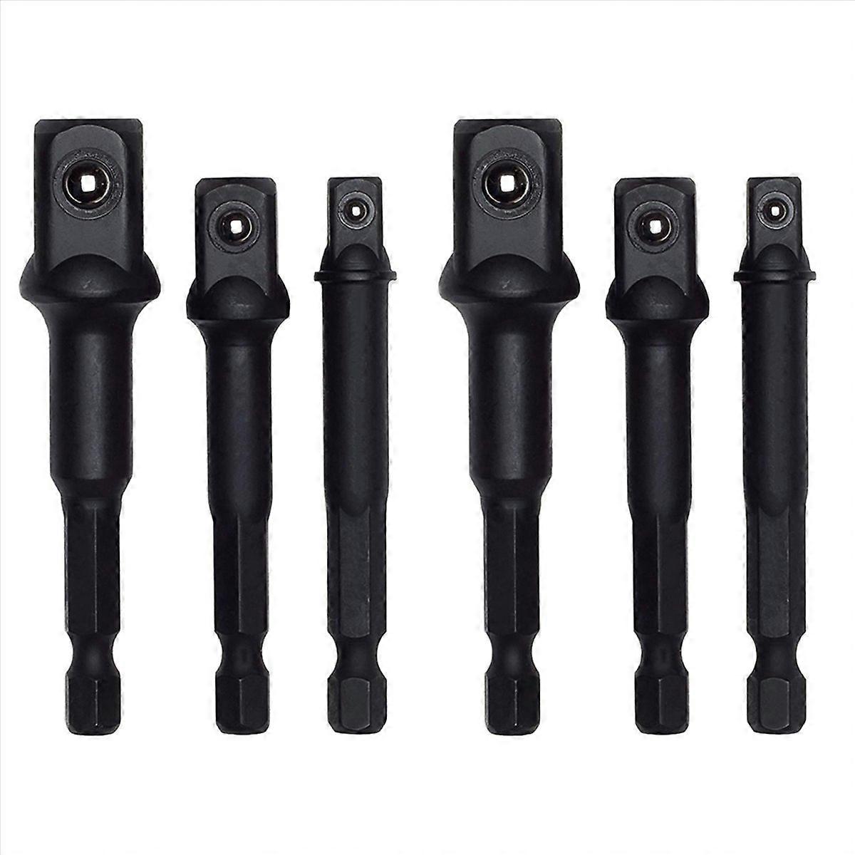 6x Impact Grade Socket Adapter/Extension Set | Turns Power Drill Into High Speed Nut Driver