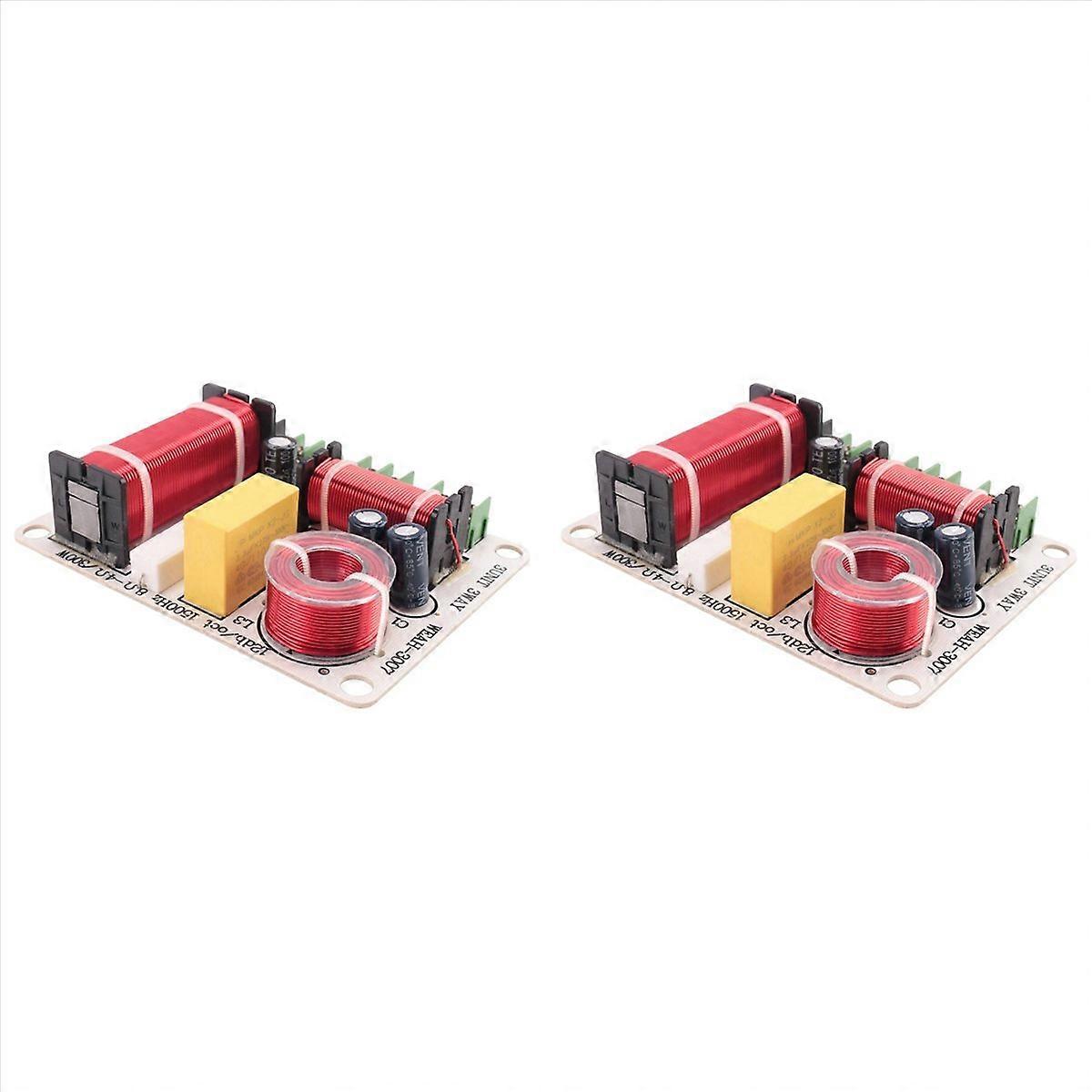 2X 3 Way Speaker Frequency Divider 300W HiFi Crossover Filter Frequency Distributor for DIY Home Spe