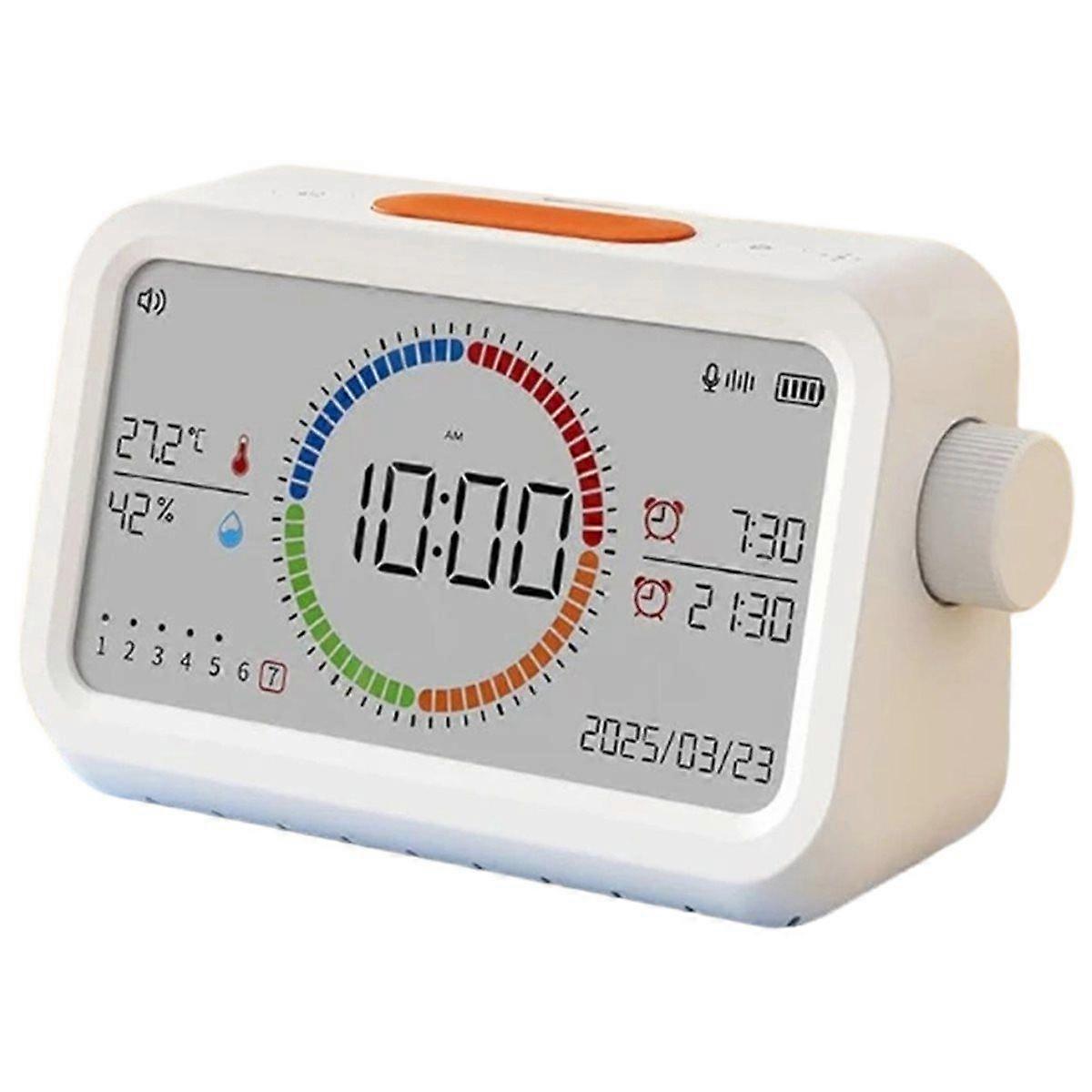 Thermohygrometer Clock Multi-Function Temperature and Humidity Meter Sensor Indoor Clock Smart Temp