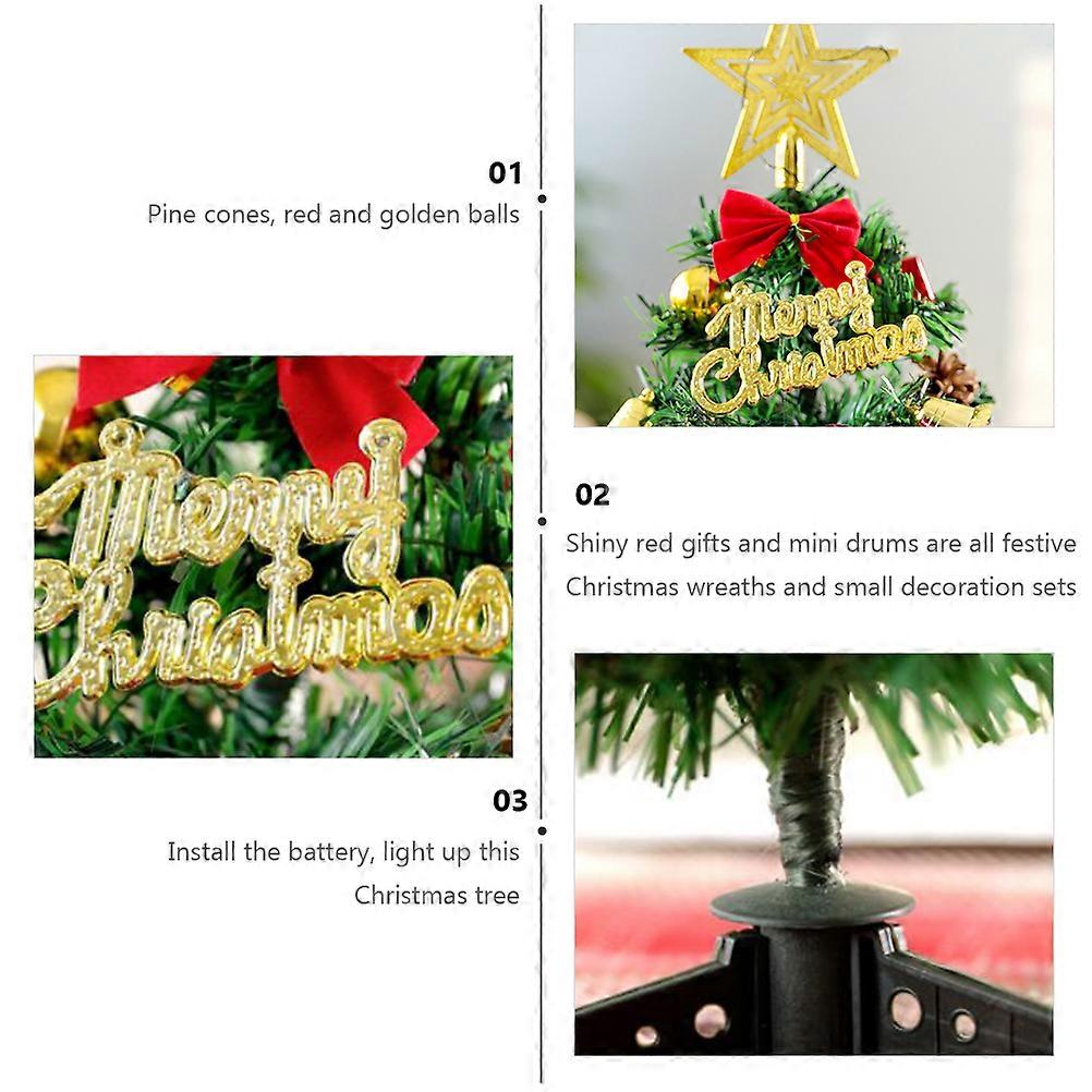 Mini Christmas Tree Decorations Set For Home And Office Decoration In Multi Color With Decorative Function 1 Set
