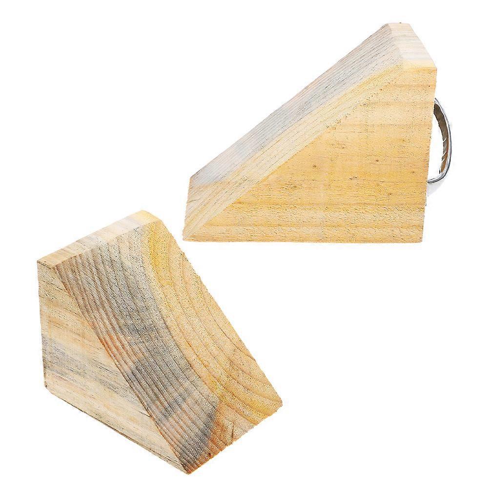 2Pcs Stable Wheel Chock with Handle for RVs Trailers Tire Stoppers to Prevent Vehicle Movement and Ensure Safety