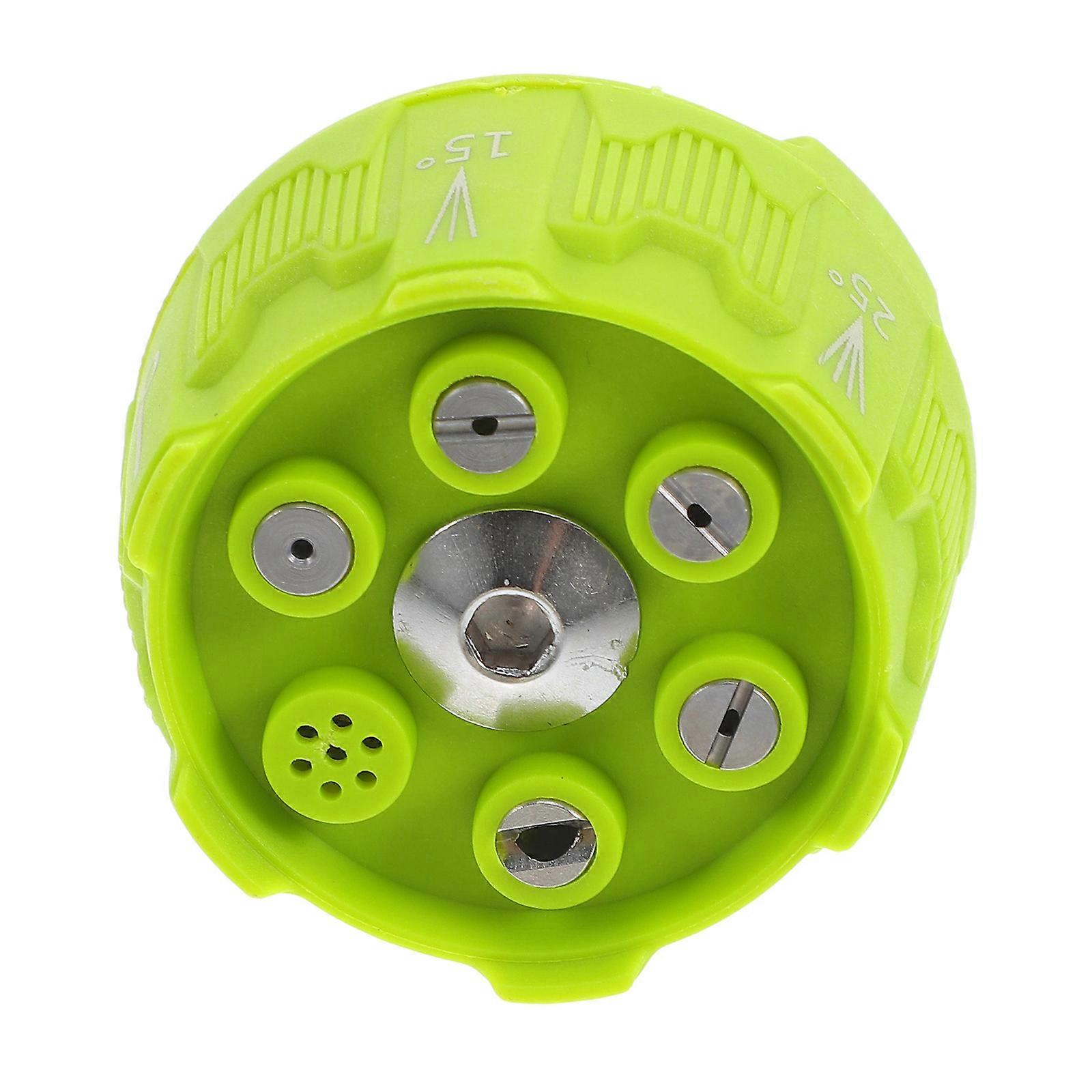 Pressure Washer Turbo Nozzle for Cleaning with 6in1 Tips and Quick Connect Green